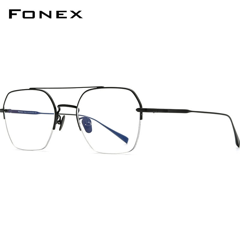 FONEX Titanium Brillengestell Herren Halbrandlose Optische Brille F85699 –  FONEX-Eyeglasses