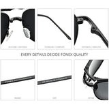 FONEX Titanium Men Folding Polarized Sunglasses T839
