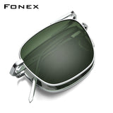 FONEX Titanium Men Folding Polarized Sunglasses T839