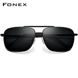 FONEX Titanium Men Folding Polarized Sunglasses T839