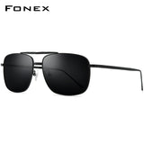 FONEX Titanium Men Folding Polarized Sunglasses T839