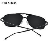 FONEX Titanium Men Folding Polarized Sunglasses T839