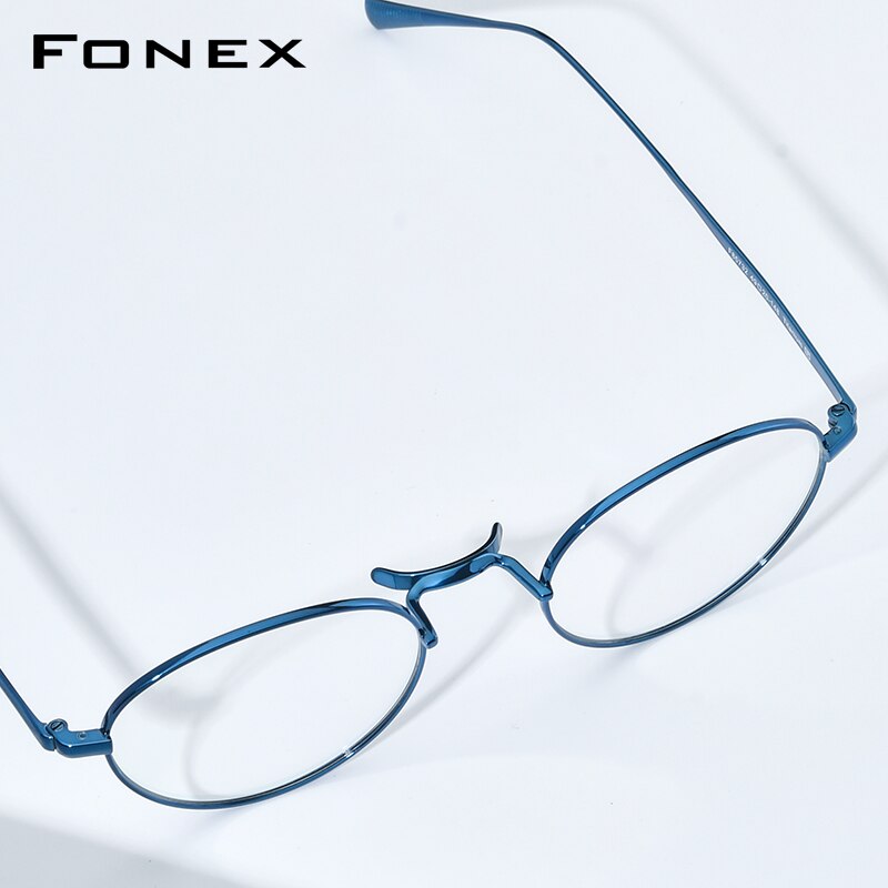 Prescription Glasses Retro Oval Glasses FONEX Titanium Glasses