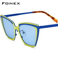 FONEX Titanium Women Cat Eye Polarized Sunglasses F85809T