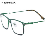 FONEX Colorful Titanium Glasses Frame Men Square  Eyeglasses F85777
