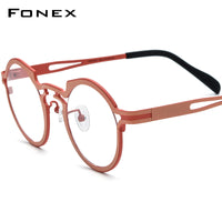 FONEX Pure Titanium Glasses Frame Women Round Eyeglasses F85835