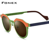 FONEX Titanium Women Cat Eye Polarized Sunglasses F85797T