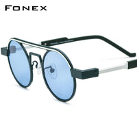 FONEX Pure Titanium Women Round Polarized Sunglasses F85831T