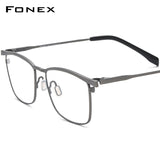 FONEX Titanium Glasses Frame Men Square Eyeglasses F85741