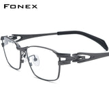 FONEX Titanium Glasses Frame Men Square Eyeglasses F85764