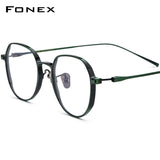 FONEX Pure Titanium Glasses Frame Men Square Eyeglasses F8316