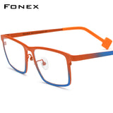 FONEX Pure Titanium Glasses Frame Men Square Eyeglasses F85806