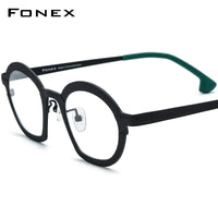 FONEX Pure Titanium Glasses Frame Women Cat Eye Eyeglasses F85828