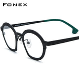 FONEX Pure Titanium Glasses Frame Women Cat Eye Eyeglasses F85828