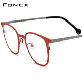 FONEX Titanium Glasses Frame Men Square Eyeglasses F85829