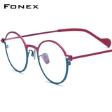 FONEX Titanium Glasses Frame Women Round Eyeglasses F85903