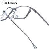 FONEX Titanium Glasses Frame Men Square Eyeglasses 85819