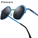 FONEX Titanium Women Cat Eye Polarized Sunglasses 85937T