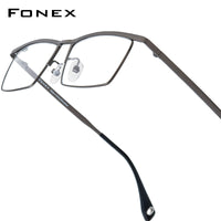 FONEX Titanium Glasses Frame Men Square Eyeglasses 85911