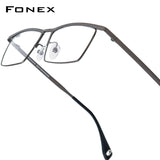 FONEX Titanium Glasses Frame Men Square Eyeglasses 85911