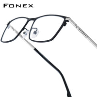 FONEX Titanium Glasses Frame Men Square Eyeglasses 85915