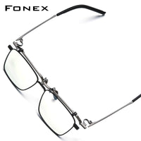 FONEX Titanium Glasses Frame Men Square Eyeglasses 401T