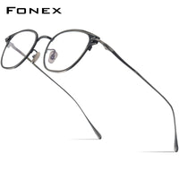 FONEX Titanium Glasses Frame Men Square Eyeglasses CASTOR