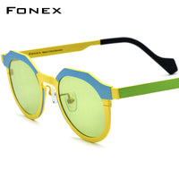 FONEX Titanium Women Cat Eye Polarized Sunglasses F85797T