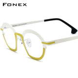 FONEX Pure Titanium Glasses Frame Women Cat Eye Eyeglasses F85828