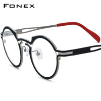 FONEX Pure Titanium Glasses Frame Women Round Eyeglasses F85835