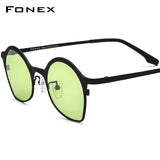 FONEX Titanium Sunglasses Women Polygon Polarized F85847T