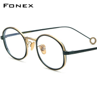 FONEX Pure Titanium Glasses Frame Men Square Eyeglasses Select