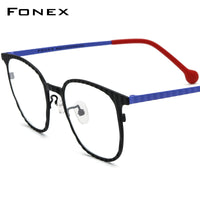 FONEX Titanium Glasses Frame Men Square Eyeglasses F85829