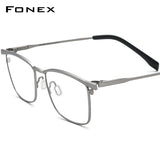 FONEX Titanium Glasses Frame Men Square Eyeglasses F85741