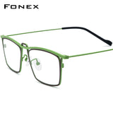 FONEX Titanium Glasses Frame Men Square Eyeglasses F85794