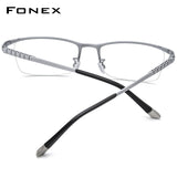 FONEX Kính Titan Gọng Kính Mắt Vuông Nam F85640