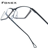 FONEX Titanium Glasses Frame Men Square Eyeglasses 85819