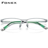 FONEX Kính Titan Gọng Kính Mắt Vuông Nam F85640