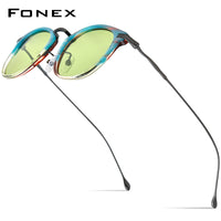 FONEX Titanium AcetateMen  Polarized Sunglasses F85845T