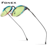 FONEX Titanium AcetateMen  Polarized Sunglasses F85845T