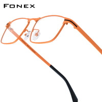 FONEX Titanium Glasses Frame MenSquare Eyeglasses 85928