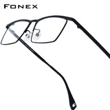 FONEX Titanium Glasses Frame Men Square Eyeglasses 85911