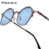 FONEX Titanium Women Cat Eye Polarized Sunglasses 85937T
