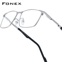 FONEX Titanium Glasses Frame Men Square Eyeglasses 85916
