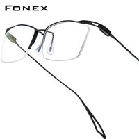 FONEX Titanium Glasses Frame Men Square Eyeglasses F98640