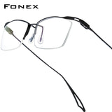 FONEX Titanium Glasses Frame Men Square Eyeglasses F98640