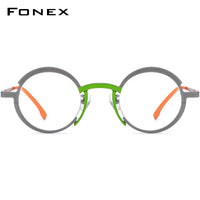 FONEX Titanium Glasses Frame Women Round Eyeglasses F85773