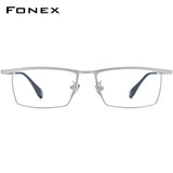 FONEX Titanium Glasses Frame Men Square Eyeglasses 85911
