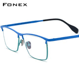 FONEX Titanium Glasses Frame Men Matte Square Eyeglasses F85783