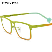 FONEX Pure Titanium Glasses Frame Men Square Eyeglasses F85806